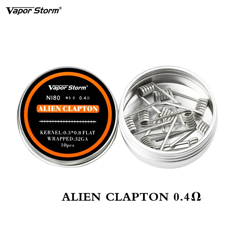 Vapor Storm Alien V2 Плавленая Clapton Предварительно Построенная спираль RDA Ni80 высокая
