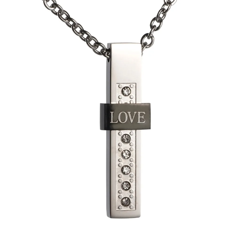 Заявление унисекс модное качество из нержавеющей стали Милая любовь кулон цепь