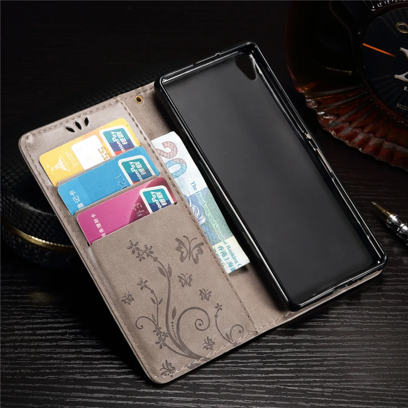 Luxury Retro Flip Case For Sony Xperia XA Fundas Leather + Soft Silicon Wallet Cover F3112 phone Coque | Мобильные телефоны и