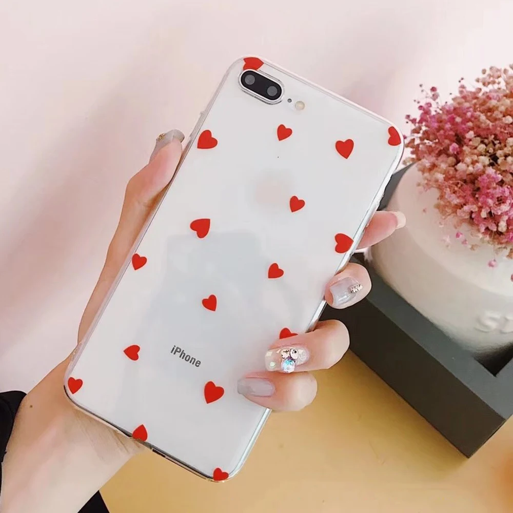 Чехол для Телефона iPhone 6 6s 7 8 Plus X XR XS Max Модный мягкий прозрачный чехол из ТПУ с