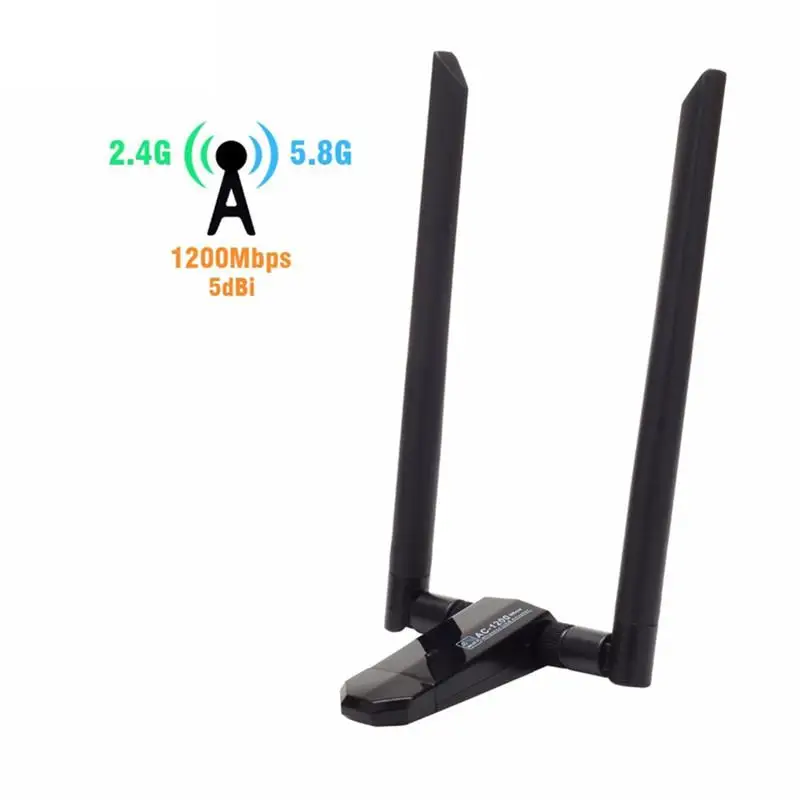 Беспроводная сетевая карта USB 1200 Мбит/с USB3.0 двухдиапазонный 2 4G и 5 8G Wifi приемник