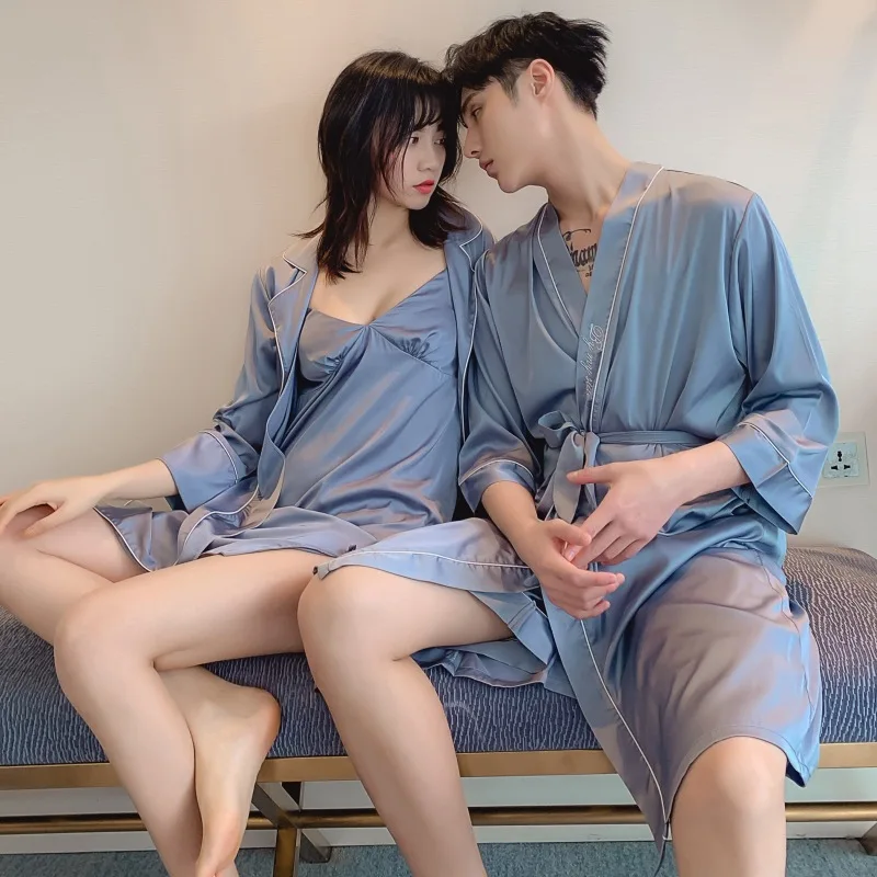 Silka Surplus кимоно для невесты, жениха, халат, платье, сексуальная Мини Ночная рубашка для сна, одежда для сна, халаты для невесты, атласная пижама для пары