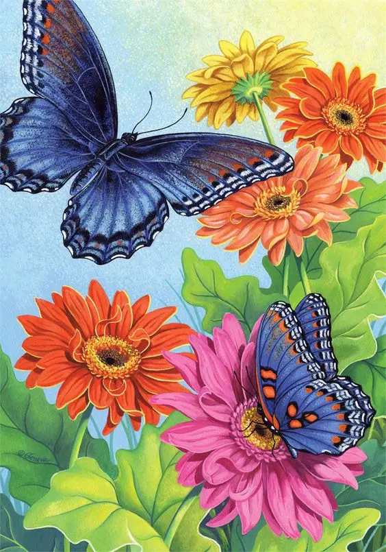 

5D Diamond Painting Christmas Decoration Diamond Embroidery Mosaic Handmade Children's Gift Cross Stitch, Sun Flower Butterfly