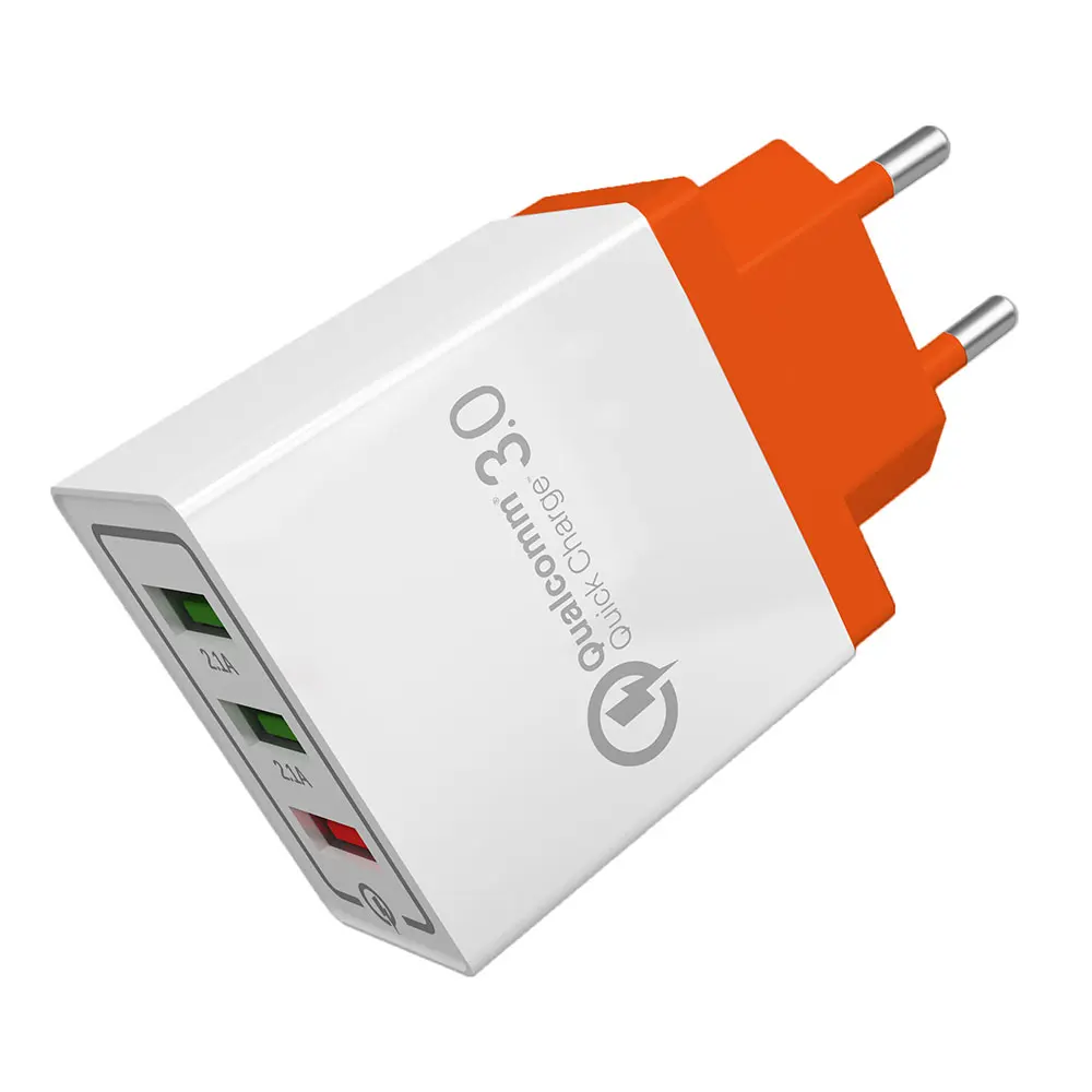 orange KEZUSIY 18 Вт USB быстрая зарядка 3,0 5 в 3 а для Iphone 7 8 Быстрая зарядка для Samsug s8 s9 huawei EU US вилка телефона для xiaomi - Тип штекера: orange