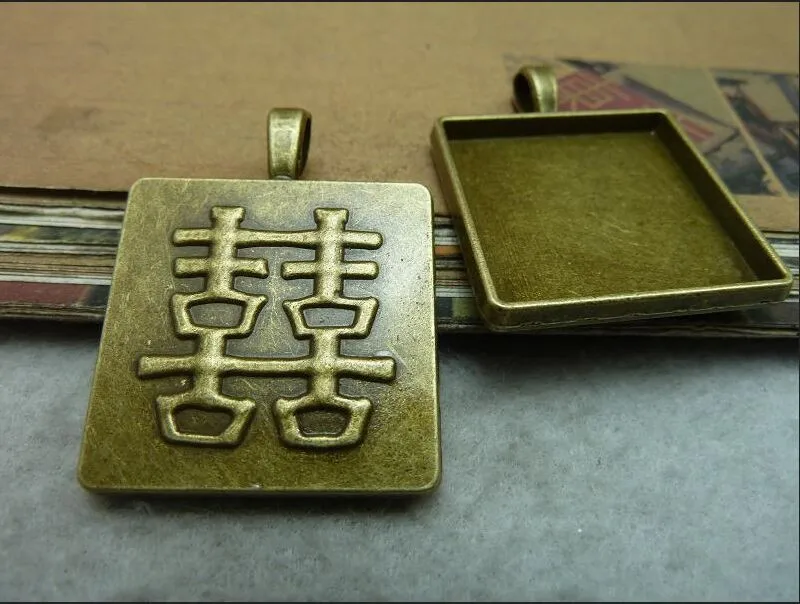 10 шт. 25x25mm античный бронзовый металл очарование кулон C7102|pendant charm|pendant bailpendant cross |