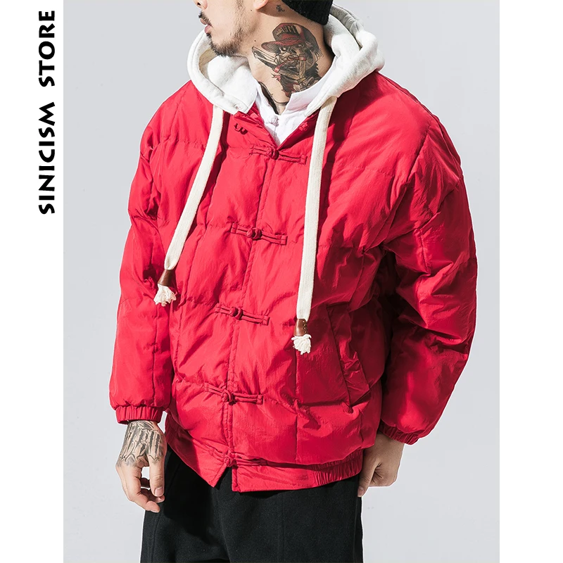 Sinicism Store Мужская зимняя пуховая куртка 2018 цветная с капюшоном пальто черные парки