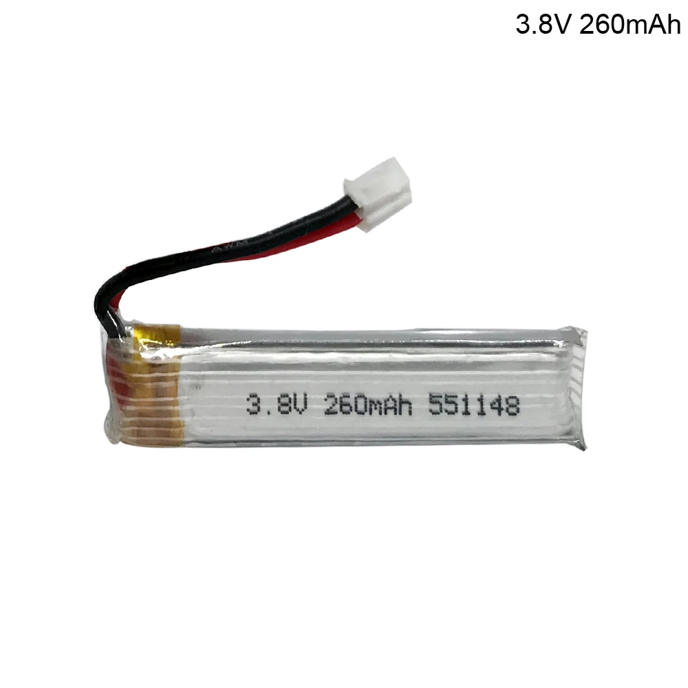 3 8 В 260 мА · ч Lipo Battery PH2.0 разъем коннектора Для US65 UK65 QX65 для Happymodel Mobula7 Drone FPV деталь