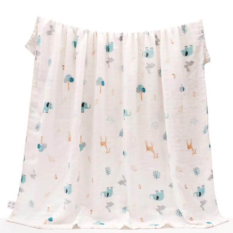 

Baby Blanket For Newborn Soft Bamboo Fiber Cotton Muslin Swaddle Wrap For Infant Baby Bedding Children Bath Towel 4 Layers Gauze
