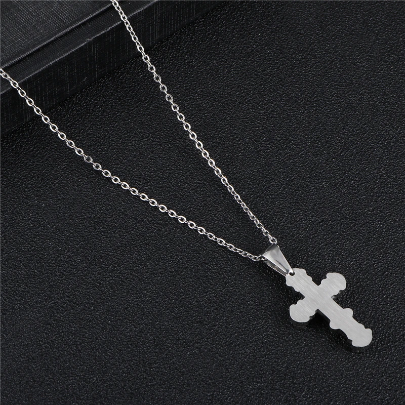 D&ampZ Silver Color Multilayer Cross Pendant Necklace For Men Women Christian Crucifix Chain gift | Украшения и аксессуары