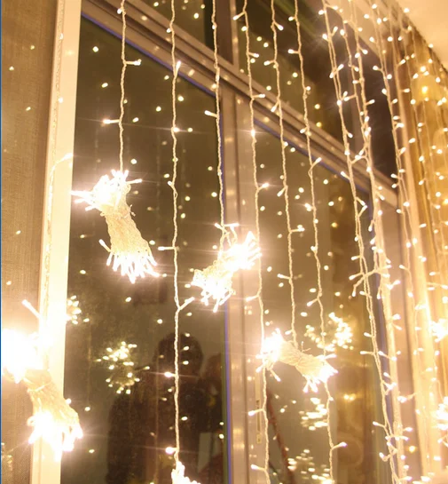 1280 LED lights bulbs 10*4M Curtain Lights,Christmas ornament lights,Flash  Fairy wedding Decoration LED Strip background Lights