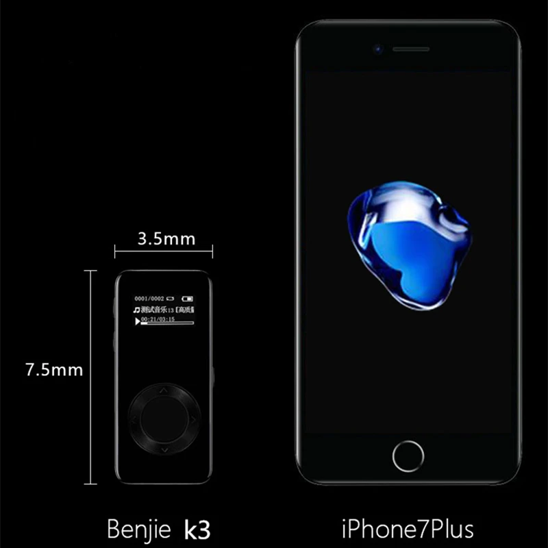 Сплав Hi Fi MP3 плеер BENJIE K3 музыкальный 8 Гб без потерь Мини Портативный аудиоплеер с