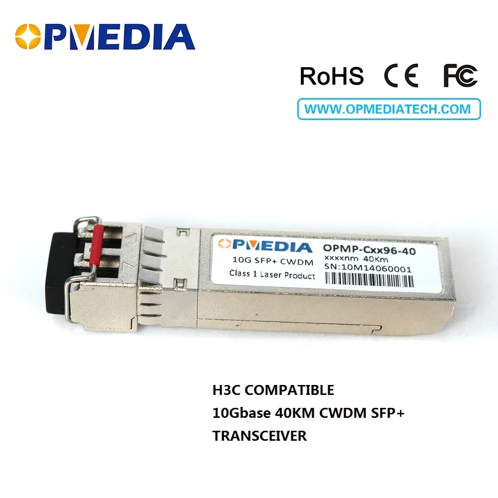 

Equivalent to H3C 10GBASE-ER CWDM SFP+ transceiver, 10G 40KM 1470~1610nm SFP+ optical module ,LC connector,DDM function