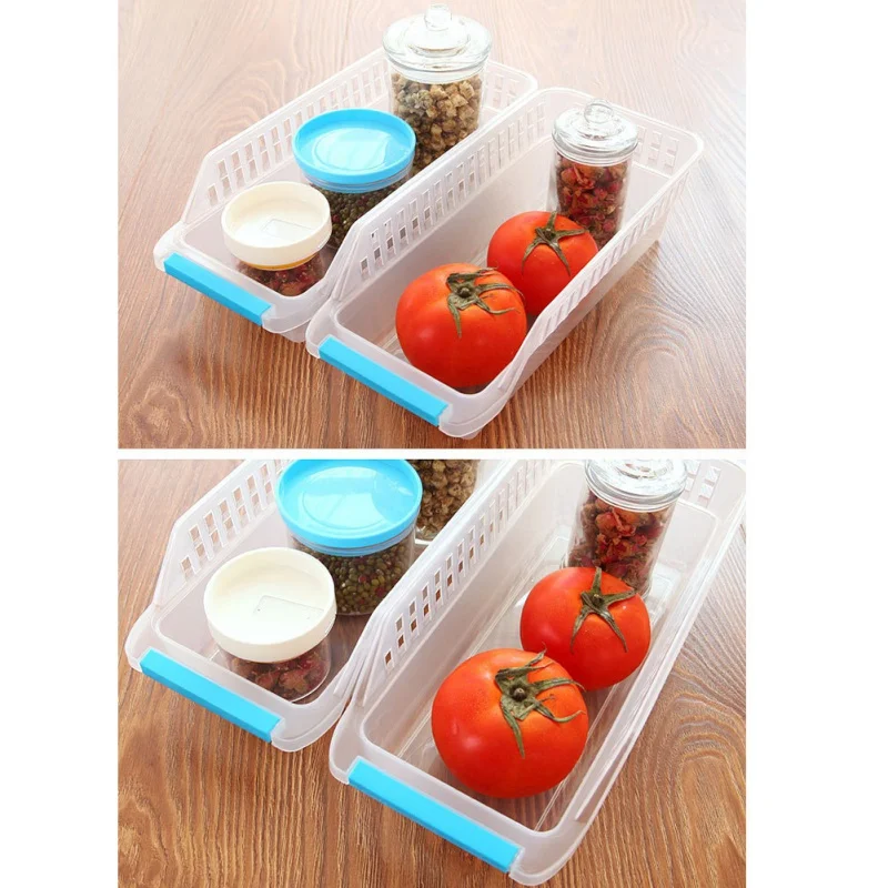Контейнеры для хранения кухни пластиковая коробка корзина холодильник