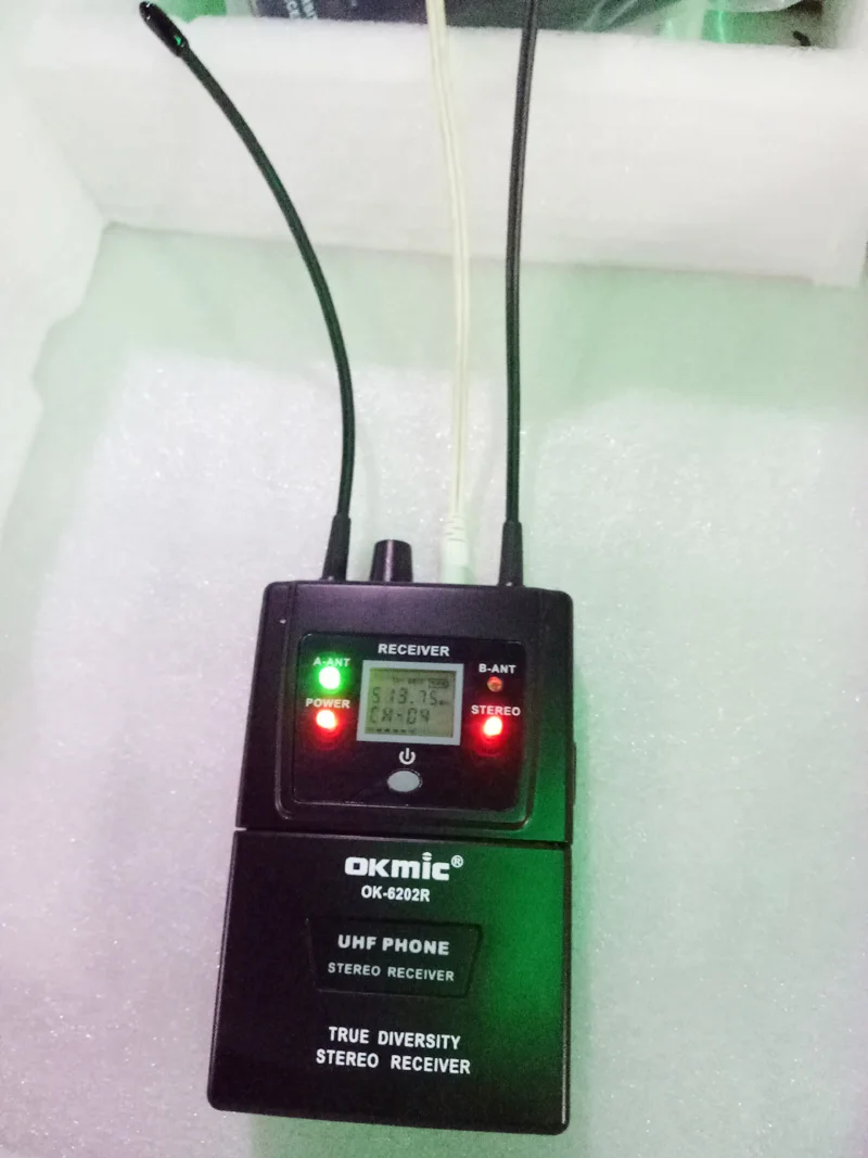 OKMIC 003UT/6202R Беспроводная система в ухо монитор стерео Настоящее разнообразие приемник для на сцене монитор сценическая производительность