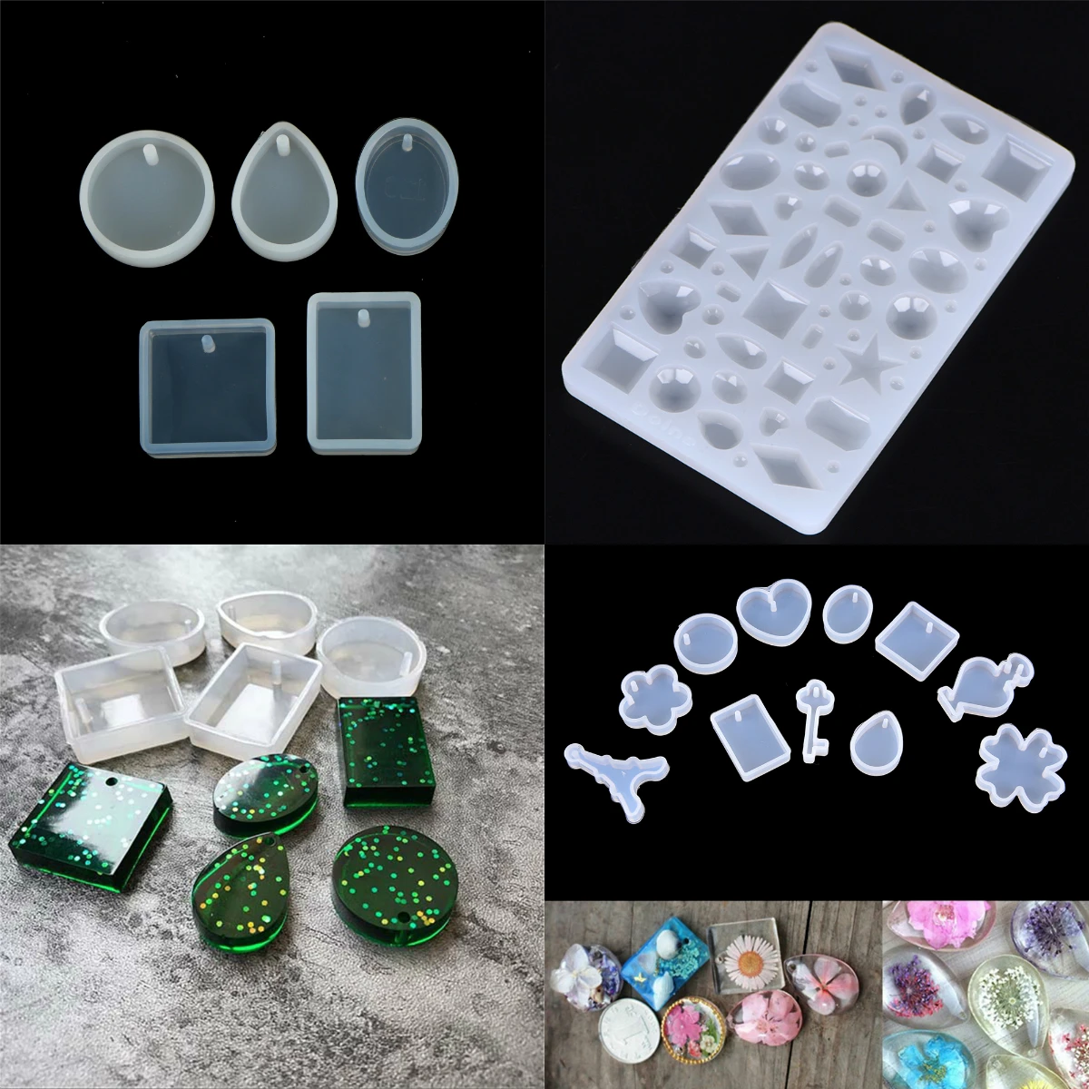 

1Pc New Silicone Mold Necklace Pendant Resin Jewelry Making Mould DIY Hand Craft resin molds for Jewelry DIY Making