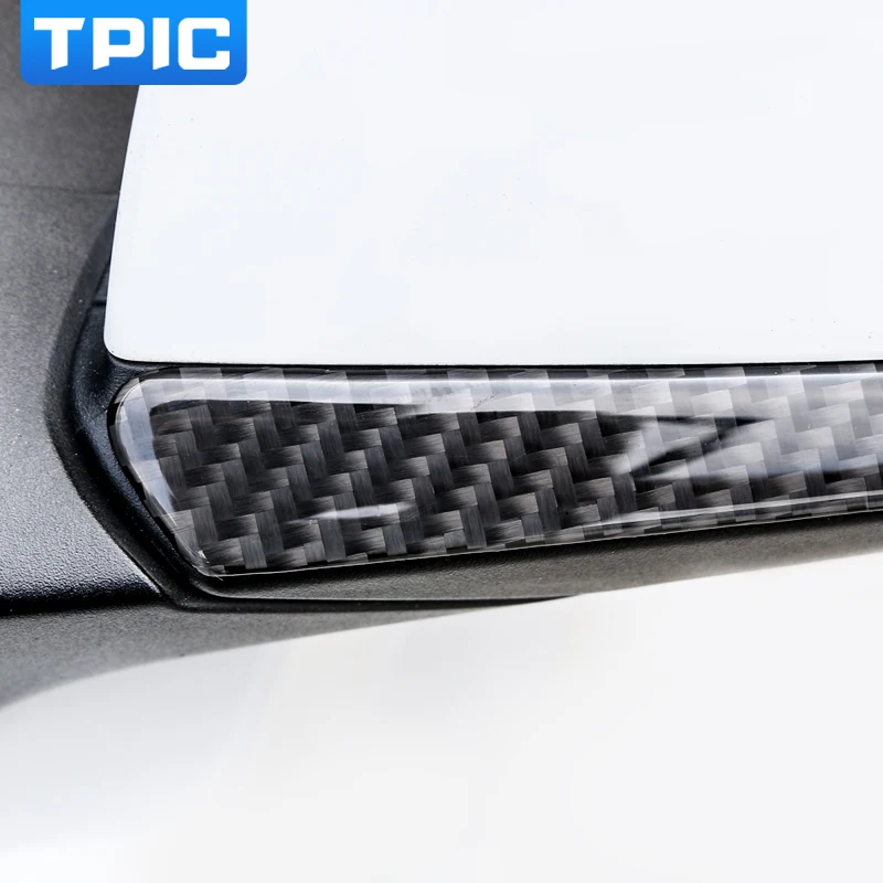 TPIC углеродного волокна Зеркало заднего вида анти три защитные полоски для BMW F30 F34