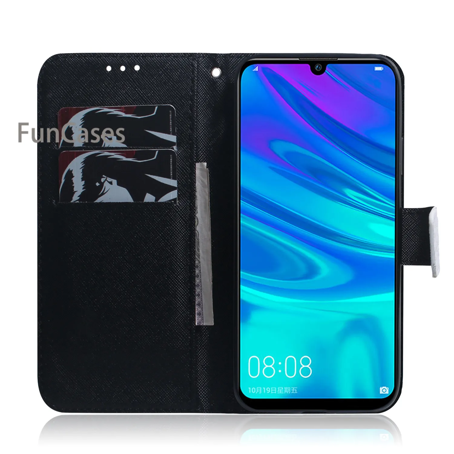 Чехлы P Smart Plus 2019 горячий протектор PU кожаный флип чехол-бумажник СПС Estuche huawei