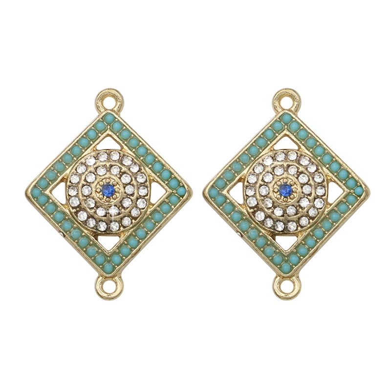 JAKONGO Золото Цвет Кристалл Rhinestone Evil Blue Eye разъемы для изготовления ювелирных