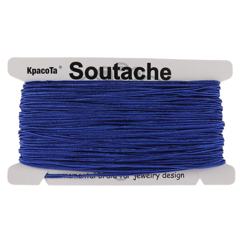blue KPacTa несколько цветов 34 ярда(31 м) Китайский Soutach цвета нейлоновая веревка Змеиный живот шнур DIY Изготовление ювелирных изделий Плетеный материал - Цвет: blue