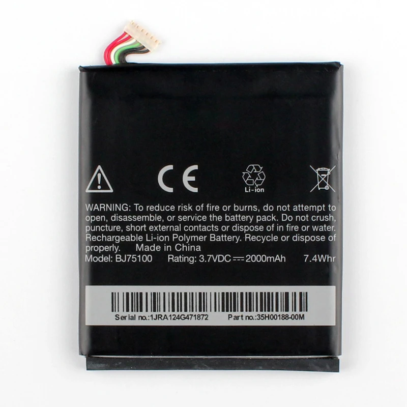 Оригинальный аккумулятор высокой емкости BJ75100 для HTC X720d One XC X325E X325S S728E 720T 2000