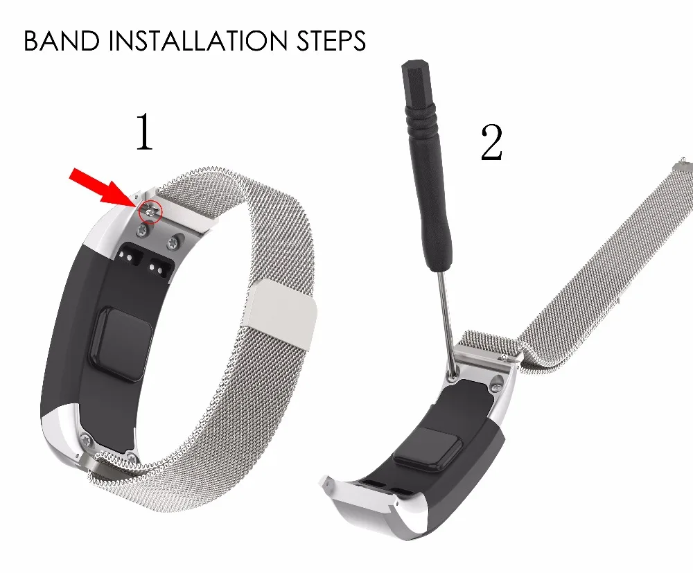 Сменный Миланский магнитный ремешок для Garmin Vivosmart HR, ремешок для часов, браслет из нержавеющей стали для Vivosmart HR, браслет с инструментом