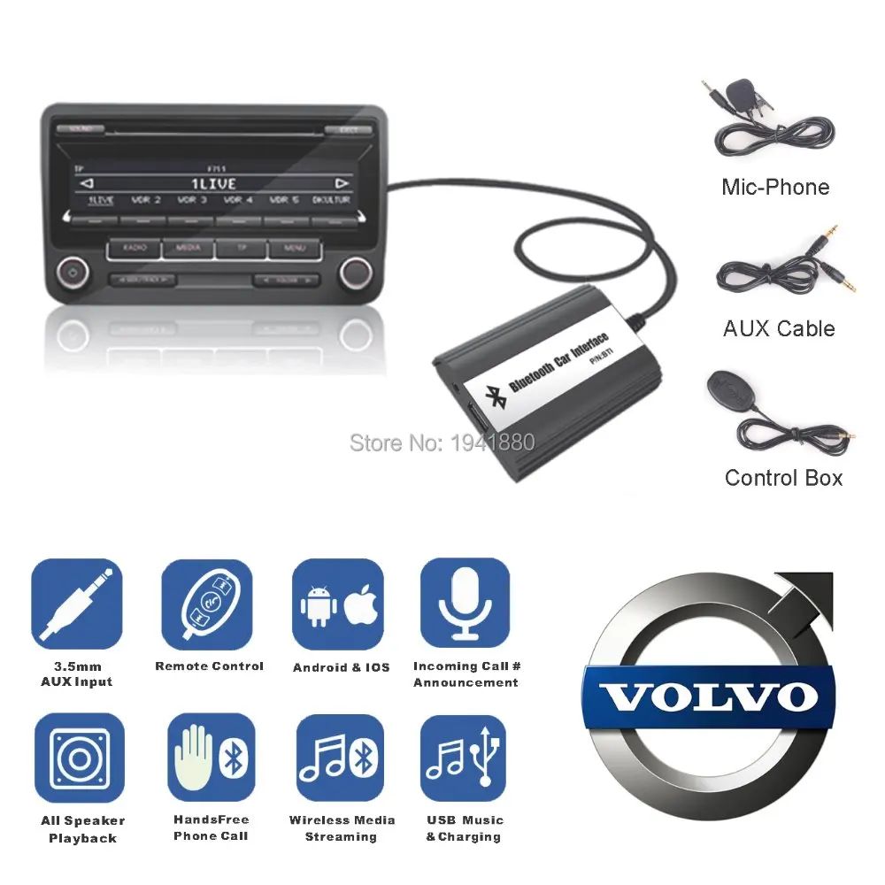 Doxingye USB AUX Bluetooth Автомобильный цифровой музыкальный Cd-переключатель адаптер Автомобильный MP3-плеер для Volvo hu-серия C70 S40/60/80 V70 Интерфейс