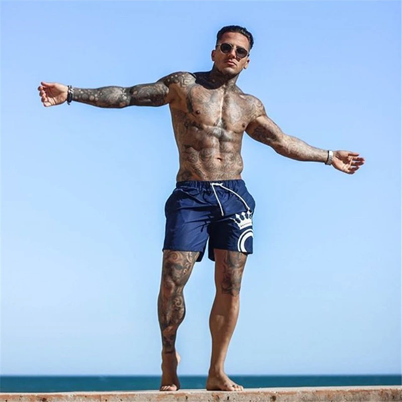 

Boardshorts 2021 new men's Gym Fitness shorts men's summer leisure cool shorts men's jogger training beach brand breeches