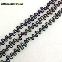 diy on sales low price dark blue color natural pearl beads wheat connectors 6 7mm tear drop shape strand about 75pcslot