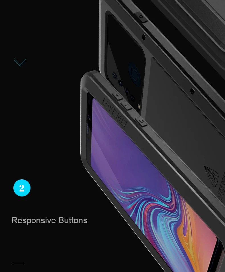 Противоударный сверхпрочный металлический армированный чехол для Samsung Galaxy A9 2018