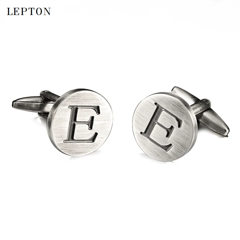 Мужские Запонки leton Letts E из Алфавит круглые запонки с серебряным покрытием в