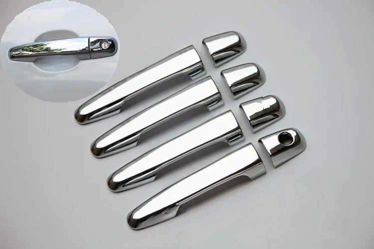 Крышка ручки двери автомобиля FUNDUOO ABS Chrome для Mitsubishi L200 Triton Pickup 2006 2007 2008 2009 2010 2011 2012