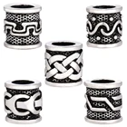 Бусина для викингов, серебряная, в античном стиле, фурнитура для украшения волос, бороды, аксессуары для ожерелья, браслета, 1 шт.