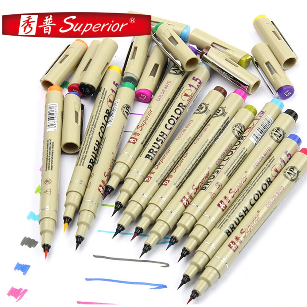 Улучшенный 10 шт. маркер для художника черные пигменты рисования набор тонкой