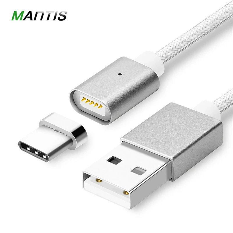 Mantis оригинальный Тип C Магнитный кабель 1 м нейлоновый usb для зарядки передачи