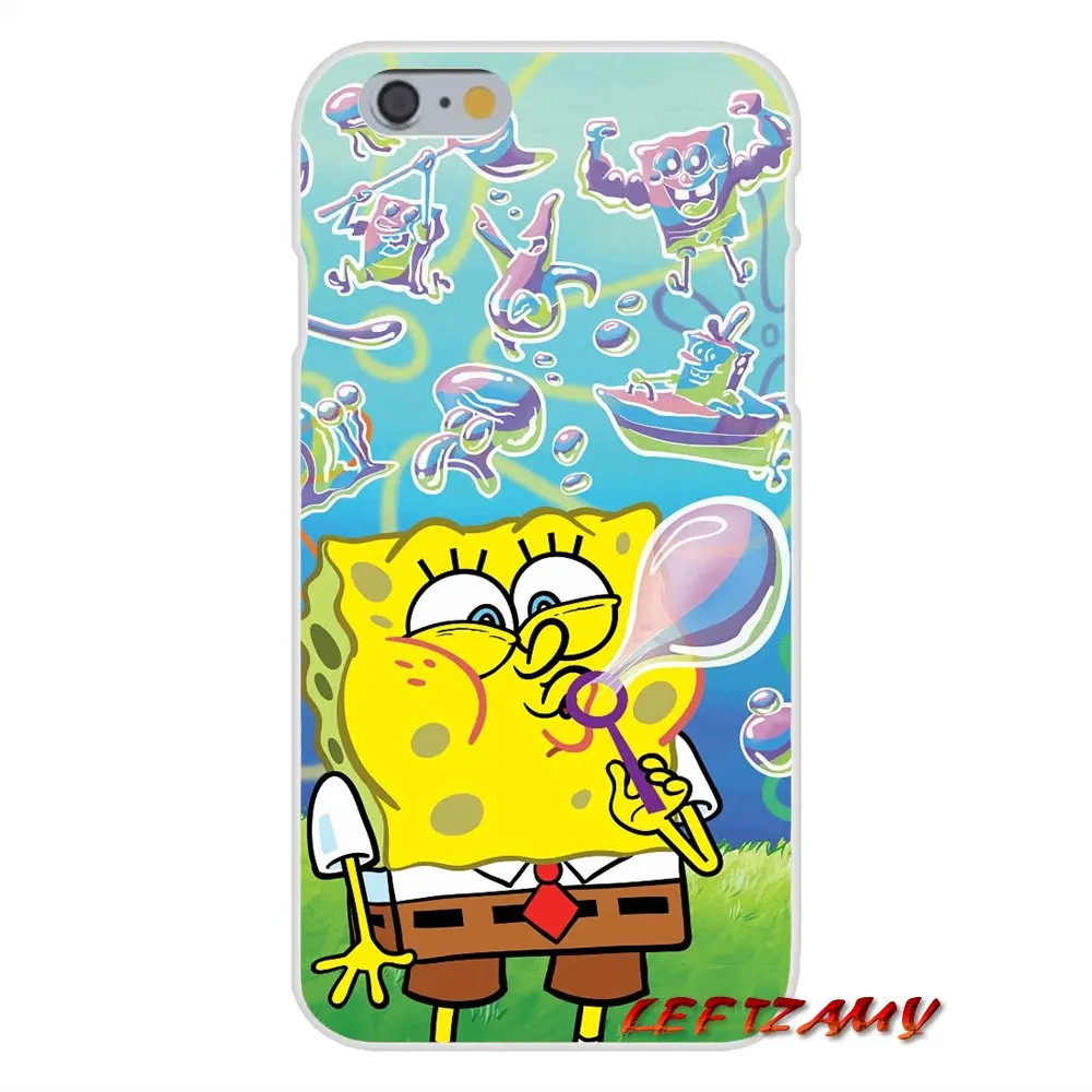 Для iPhone X XR XS MAX 4 4S 5 5S 5C SE 6 6S 7 8 Plus Губка Боб квадратные штаны милые аксессуары Чехлы