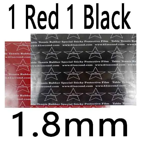 1red 1black 1.8mm 2x 61second гром лм pip-в экономической подготовки Настольный pingpong стол, настольный pingpong Резина с губкой - Цвет: 1red 1black 1.8mm