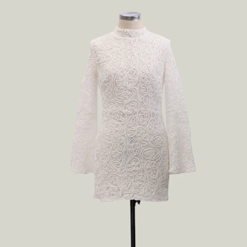 Женское платье Дамское Кружевное облегающее модное Повседневное на молнии с