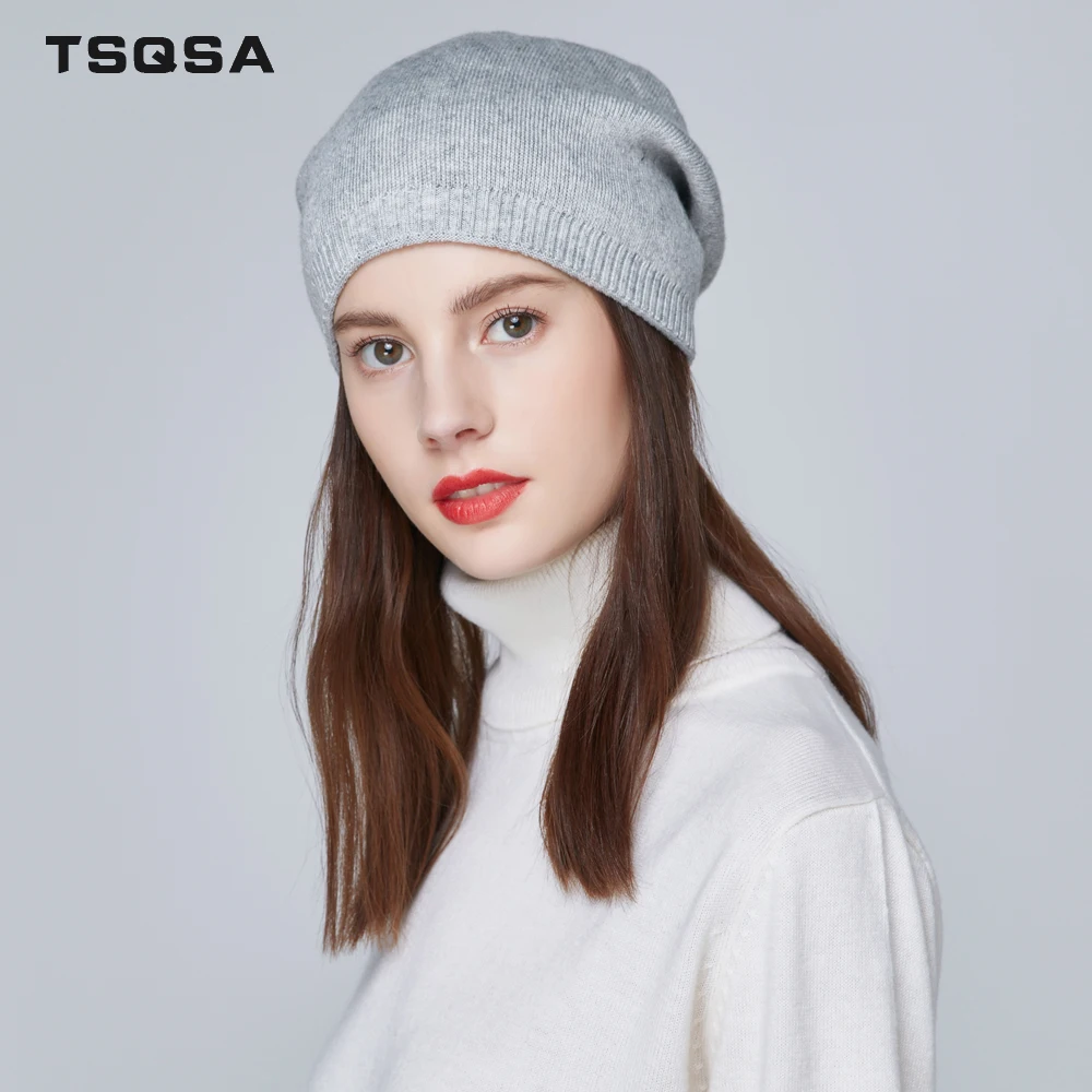TSQSA 2019 Новая Зимняя Шапка Для Женщин Шапки Шерстяные Вязаные Модные Шапочки С