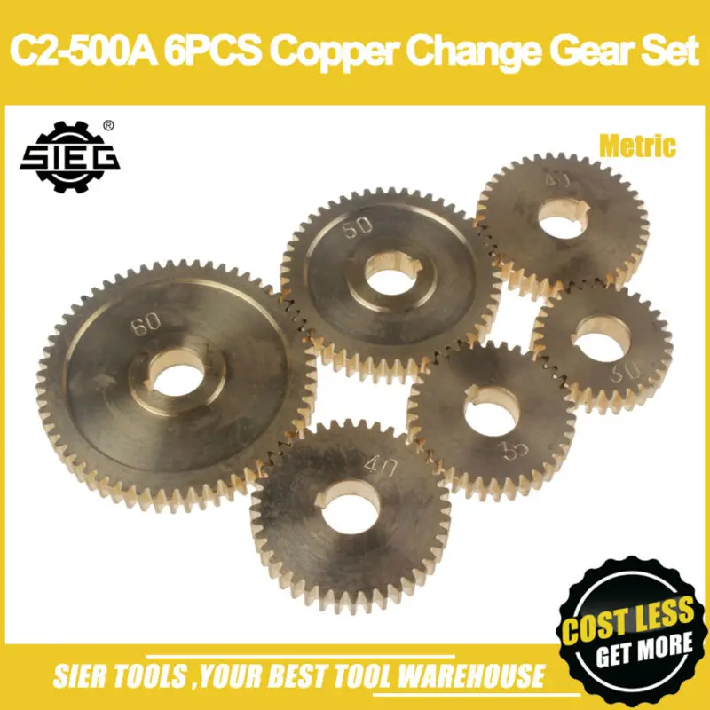 Бесплатная доставка!/Φ 6 шт набор медных зубчатых редукторов/SIEG C2/C3 металлических