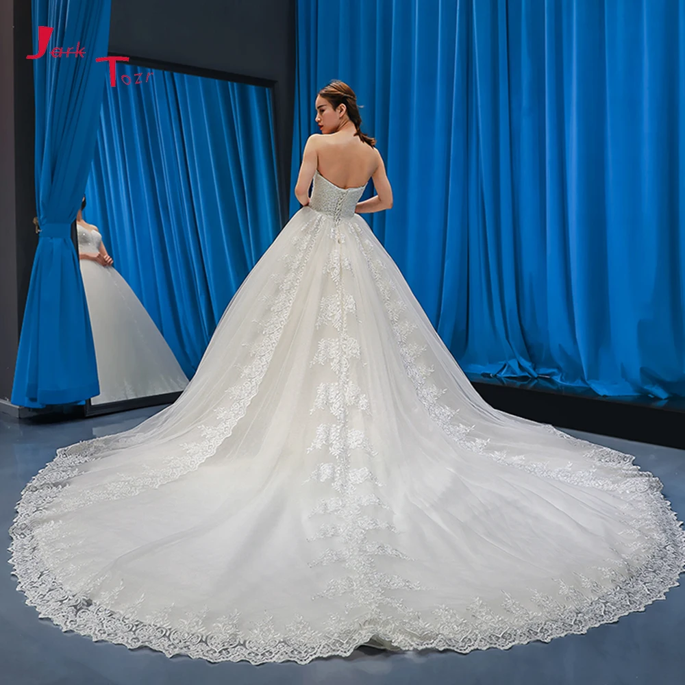 Vestido De Noiva полный Бисер пайетками лиф с аппликацией длинным шлейфом роскошное