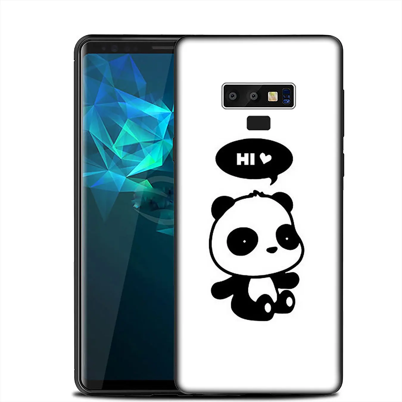 IYICAO cute panda Novelty Soft Silicone Case for Samsung Galaxy A6 A9 A8 A7 2018 A3 A5 2016 2017 Note 9 8 10 Plus Lite |