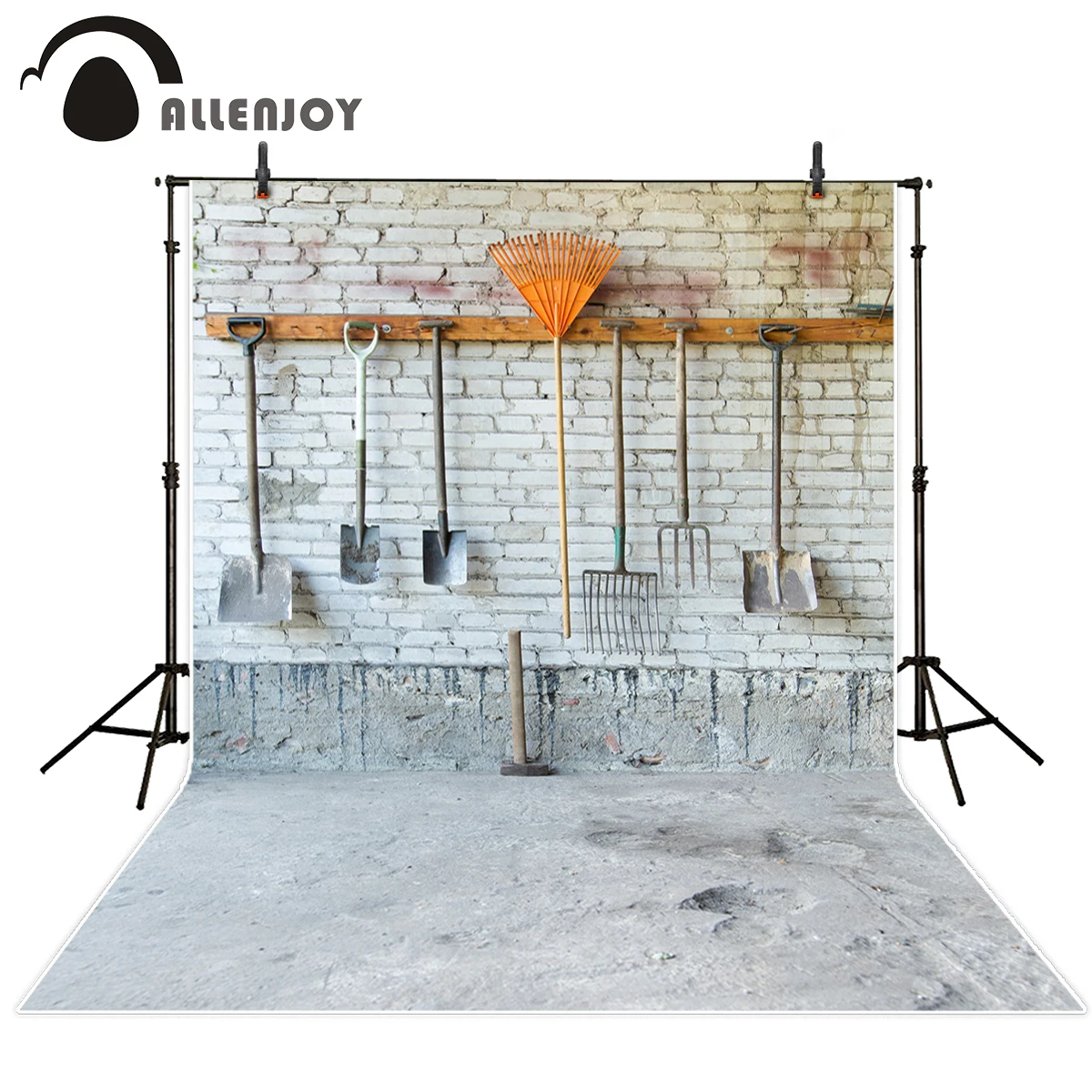 

Allenjoy фон для фотосъемки белые кирпичные стены лопаты ферма домашние фото фоны для фотографий виниловые фоны для фотосъемки