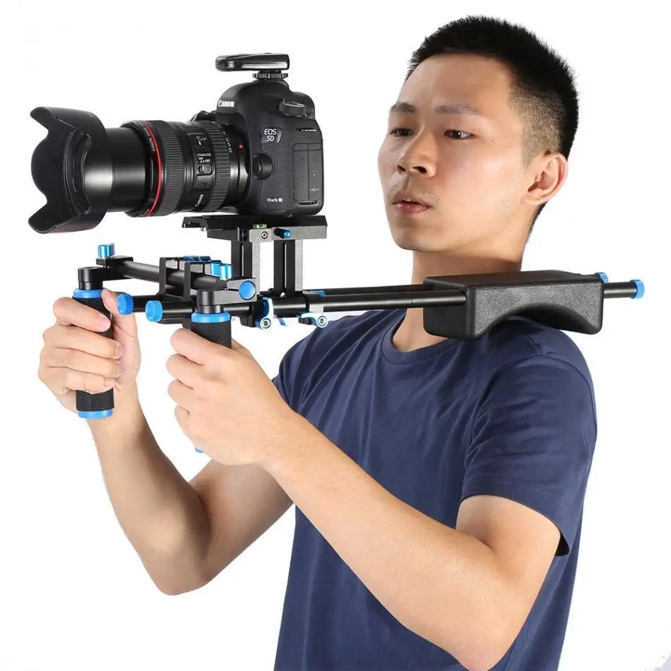 DSLR Rig Камера Кронштейн ручной Видео плеча Поддержка 15 мм стержень Зажим