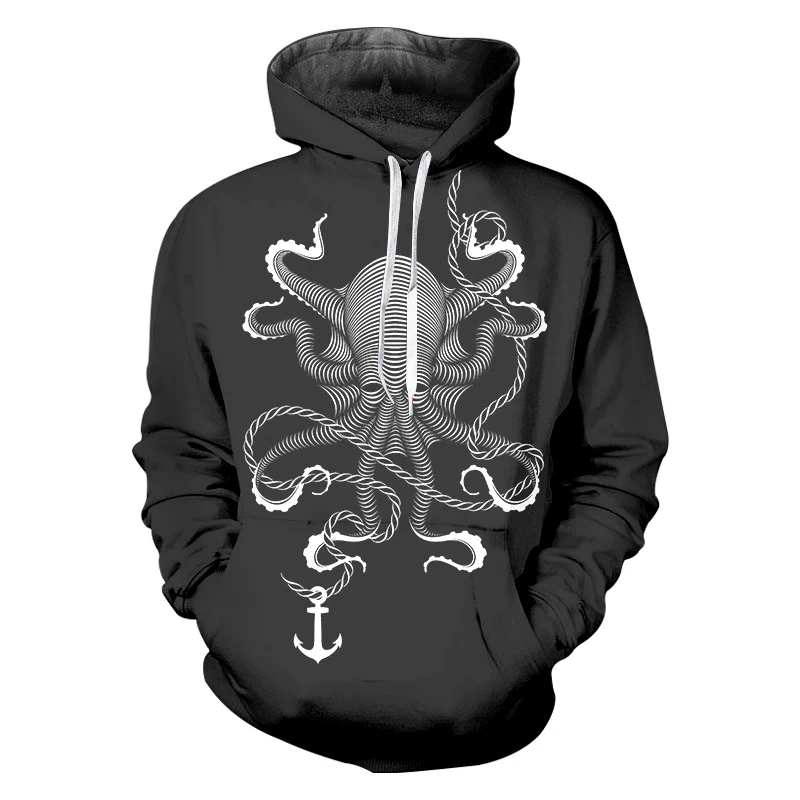 Черные толстовки OGKB повседневные джемперы для мужчин и женщин с забавным принтом