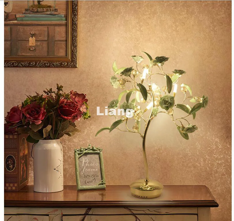 Хит продаж Европейский Настольный светильник с золотыми кристаллами D530mm H800mm