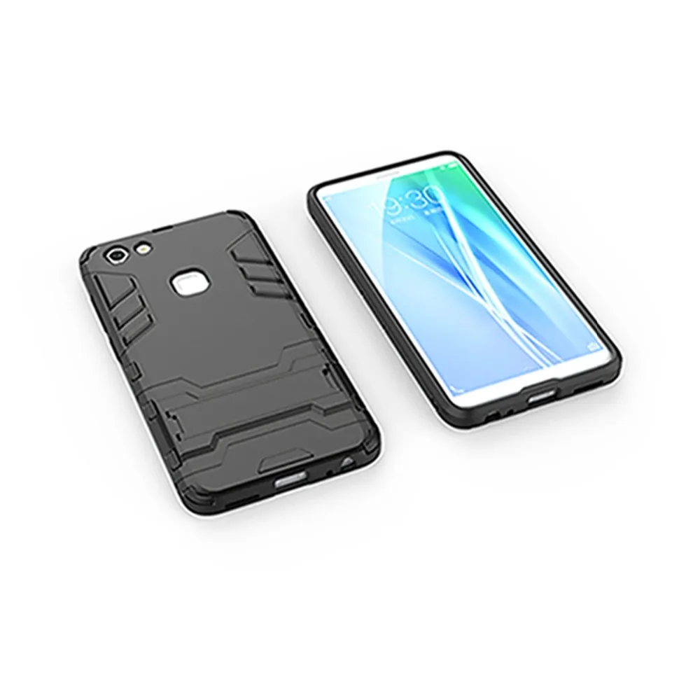 ДЛЯ VIVO V7 V3 V5 Max Plus Мягкие TPU & PC Пластик Гибридный Панцири антидетонационных чехол