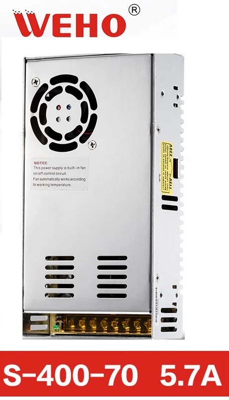 

400W 70V 5.7A Switching Power supply 2-year warranty Single Output for CNC Router Foaming Mill Cut Laser Engraver S-400-70