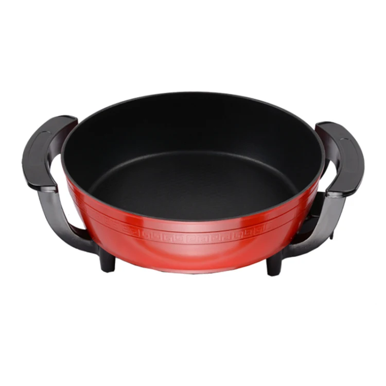 

Steamer Pot Multifunction Electric Frying Pot Non-smoke Non-stick Pan Fry Fries Wok 220v/50hz With International Adaptor