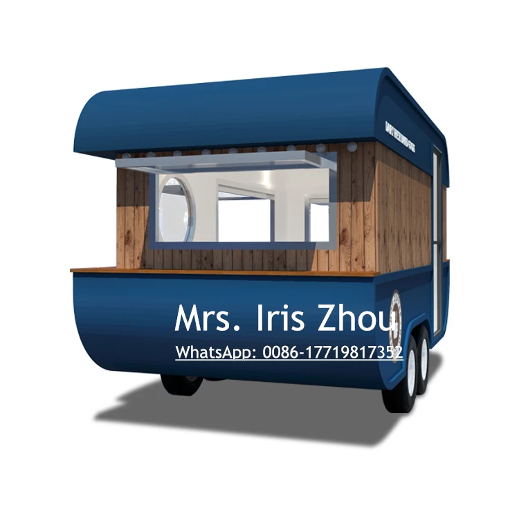 Popular multifunctional mobile pizza cart, mobile food vending caravan for sale