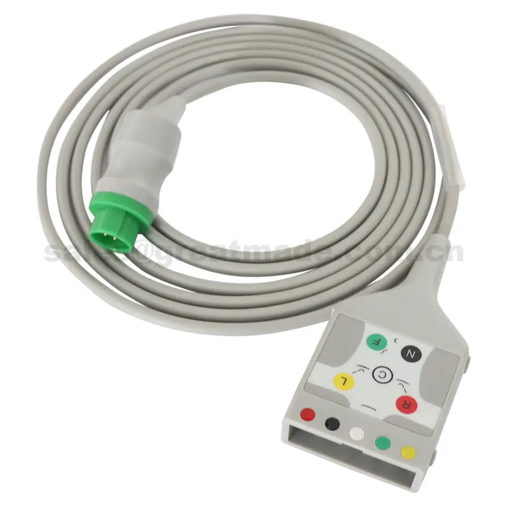 Совместим с медицинским кабелем багажника Mennen ECG 5 Lead 13pin &gt AA 2pin AHA используйте